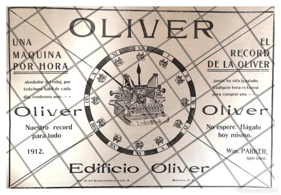 Collectionnisme d'affiches: CARTEL PUBLICITARIO RETRO 1912 MAQUINA DE ESCRIBIR OLIVER