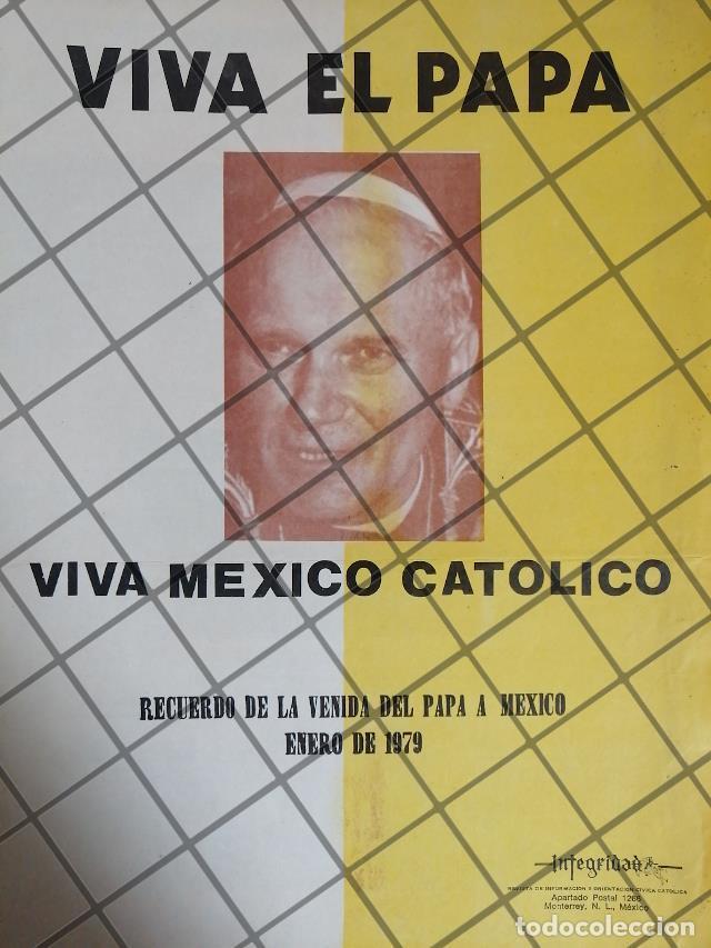Collectionnisme d'affiches: AFICHE ANTIGUO. VISITA EL PAPA JUAN PABLO. ENERO 1979