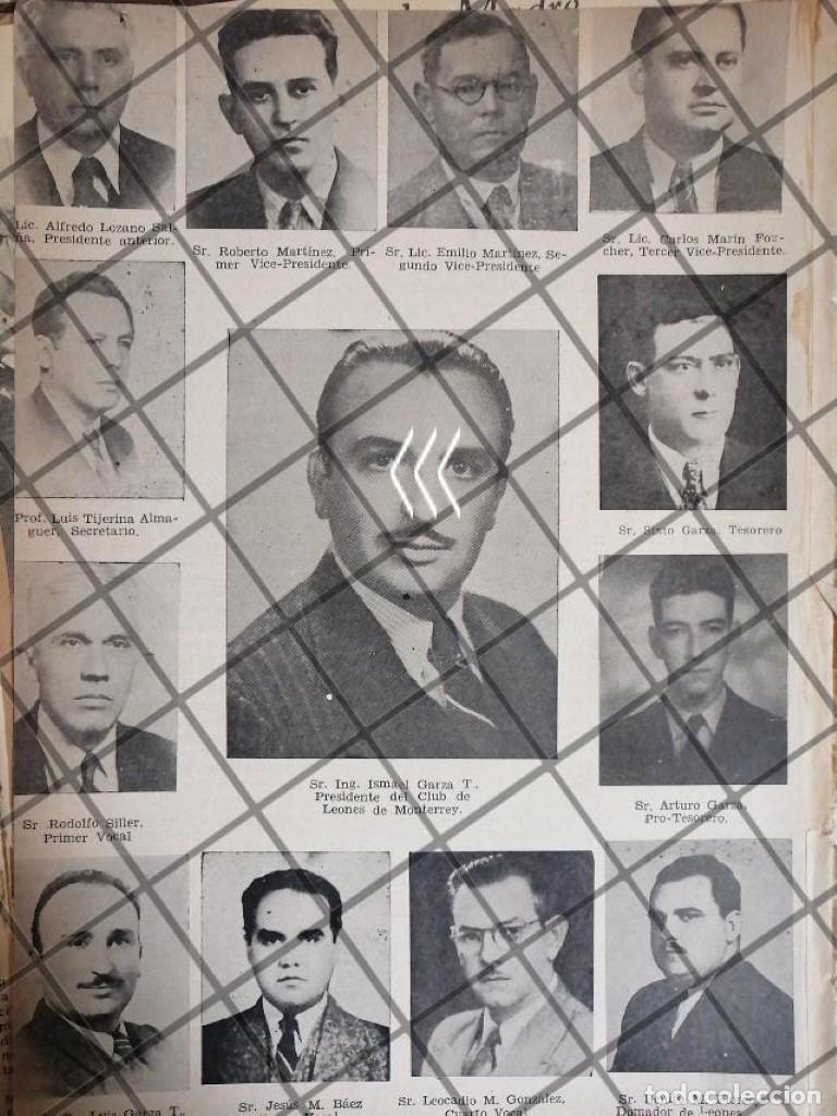 Collectionnisme d'affiches: AFICHE RETRO MIEBROS CLUB DE LEONES MONTERREY 1944