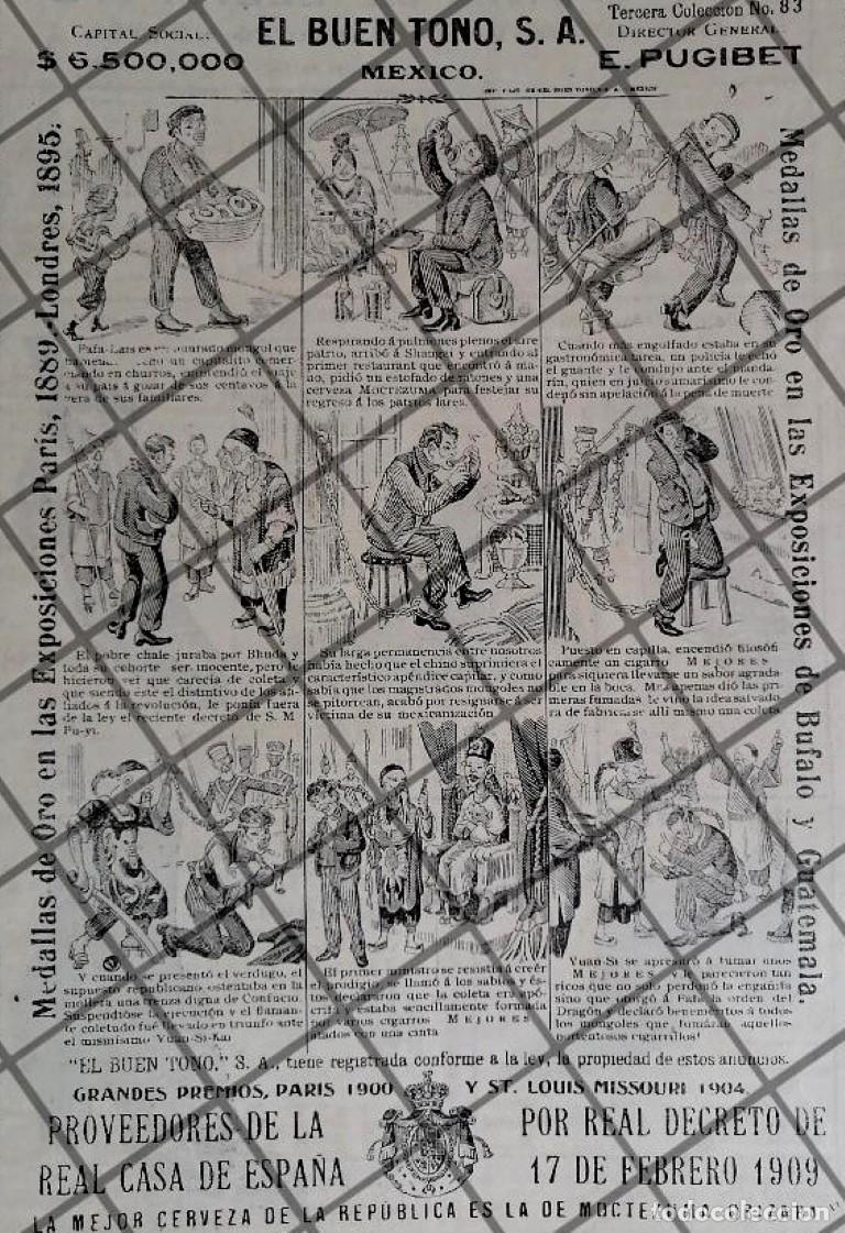 Colecionismo de cartazes: TIRA COMICA ANTIGUA CIGARRERA EL BUEN TONO 1911 /41