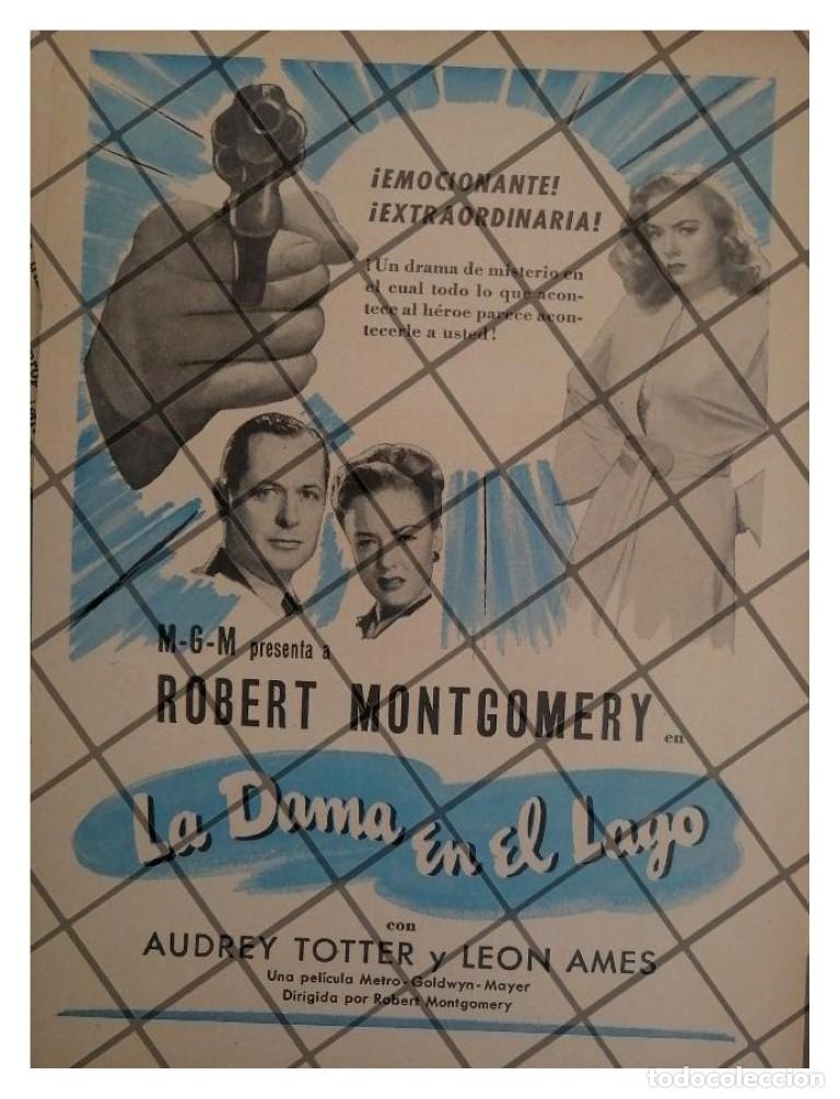 Colecionismo de cartazes: MINI AFICHE RETRO PELICULA. LA DAMA EN EL LAGO 1946