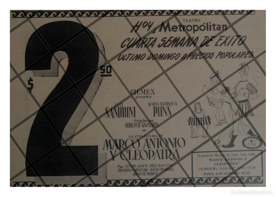 Coleccionismo de carteles: AFICHE RETRO PELICULA MARCO ANTONIO Y CLEOPATRA 1947 3