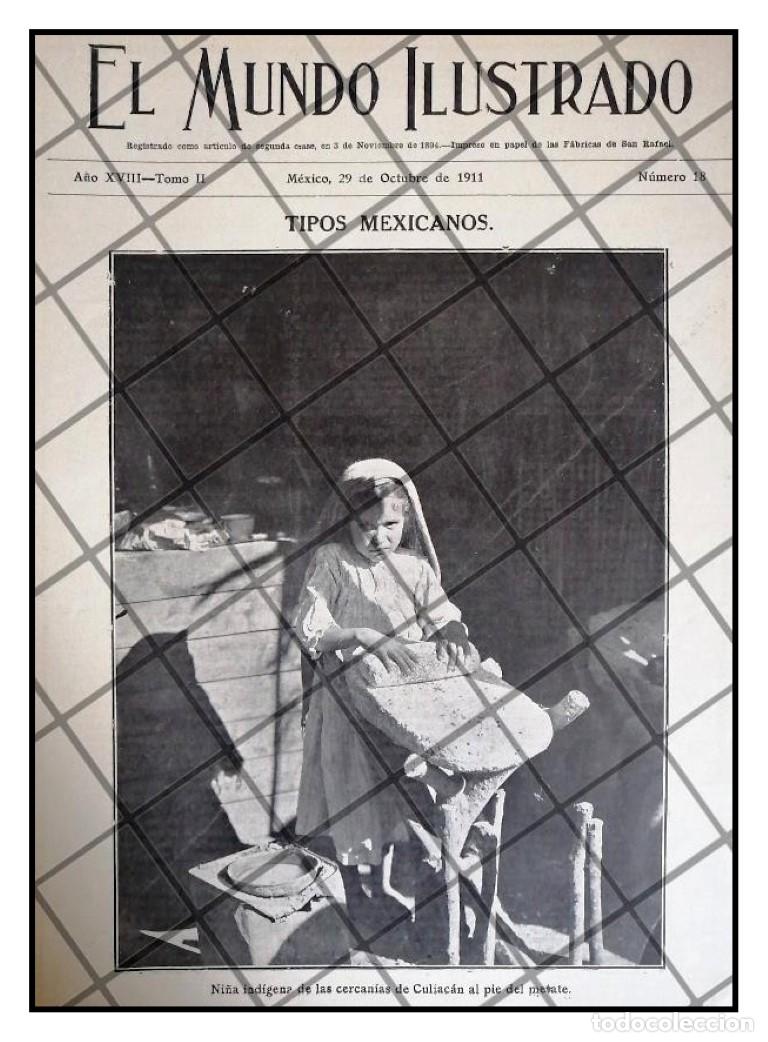 Collectionnisme d'affiches: PORTADA ANTIGUA 1911 NI&Ntilde;A INDIGENA DE CULIACAN LPR