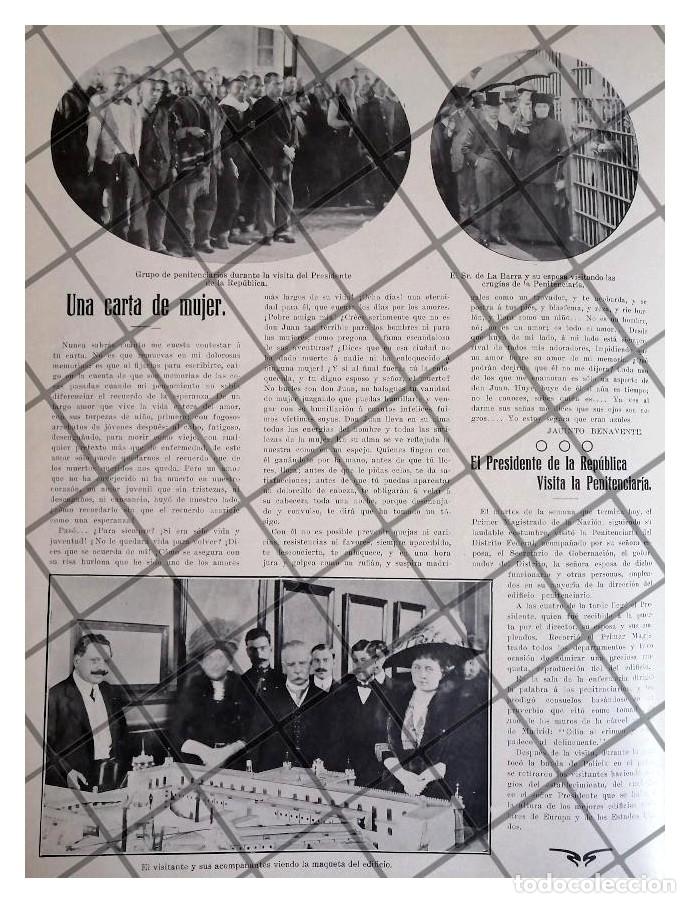 Poster collecting: AFICHE ANTIGUO LEON DE LA BARRA VISITA PENITENCIARIA 1911 PR