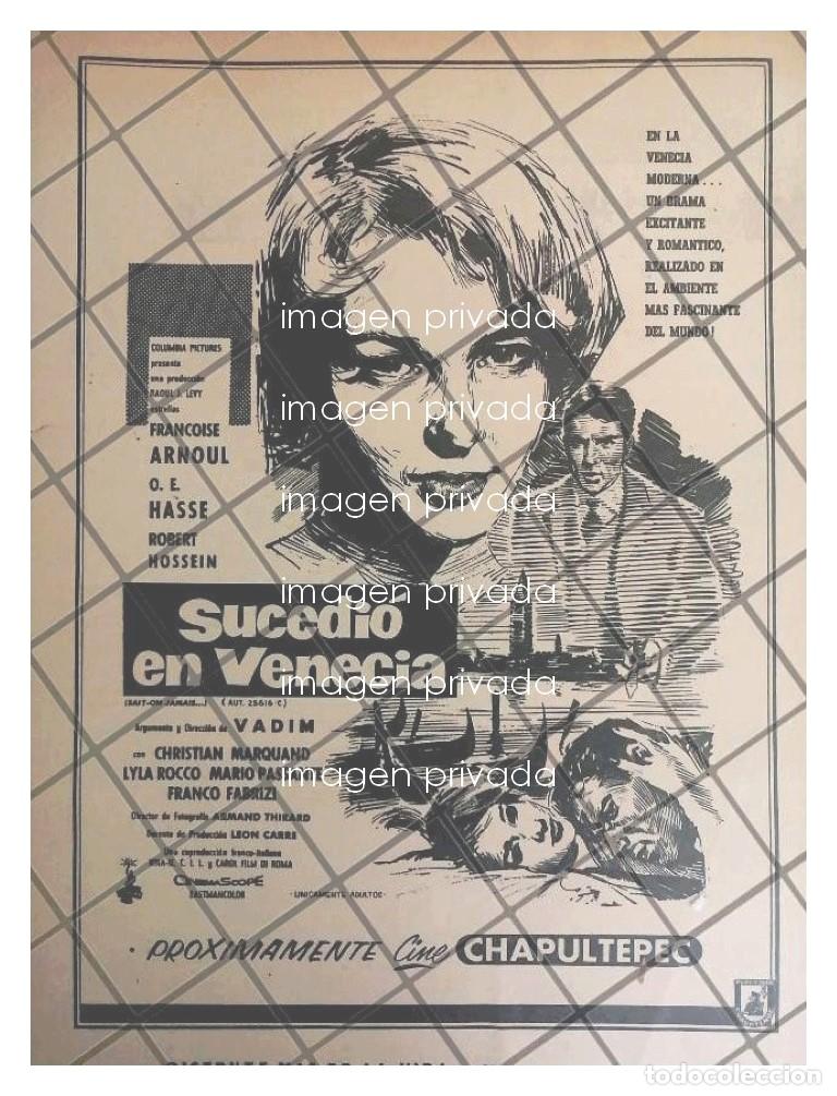 Poster collecting: AFICHE RETRO PELICULA. SUCEDIO EN VENECIA 1958