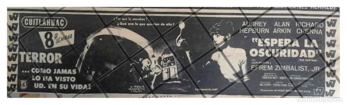 Collectionnisme d'affiches: PUBLICIDAD RETRO PELICULA ESPERA LA OSCURIDAD 1969