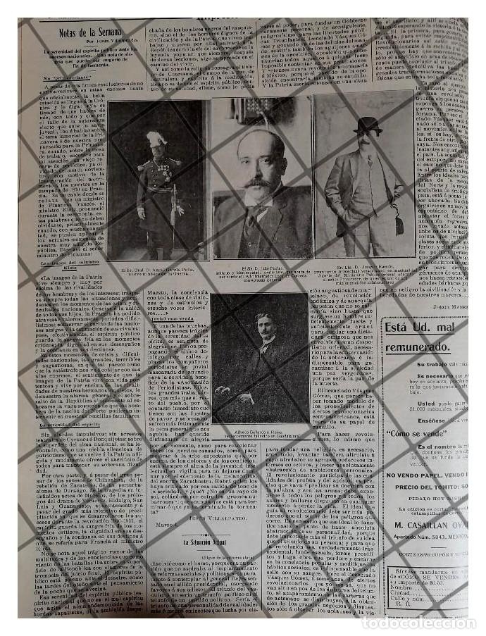 Poster collecting: AFICHE ANTIGUO GABINETE DE FRANCISCO MADERO 1912 Y MAS