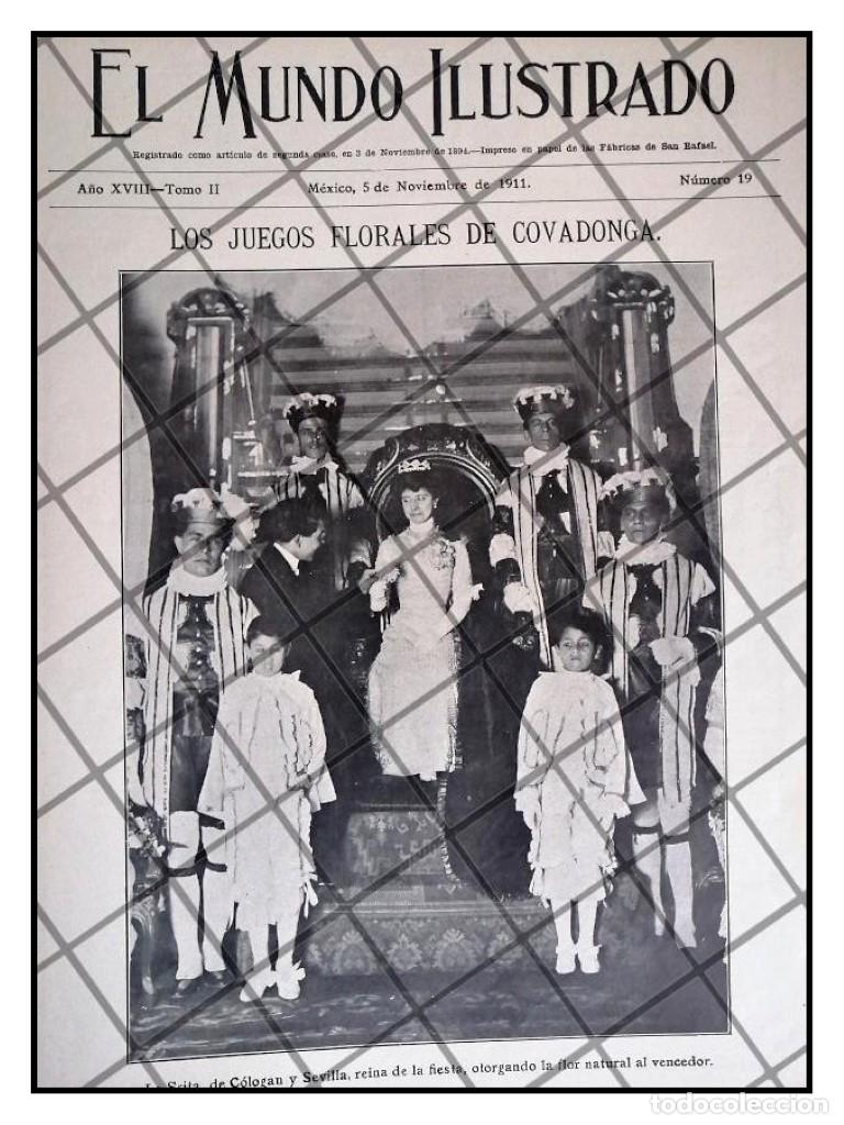 Poster collecting: PORTADA ANTIGUA 1911 FIESTAS COVADONGA. COLOGAN Y SEVILLA