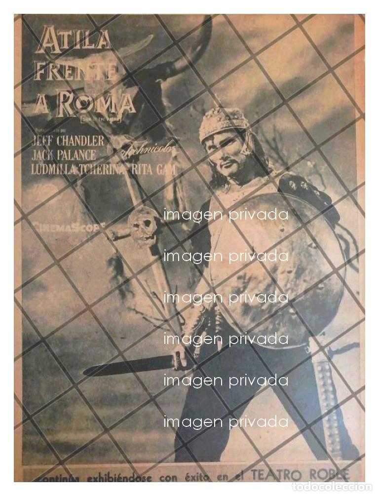 Poster collecting: CARTEL ANTIGUO PELICULA. ATILA FRENTE A ROMA 1954