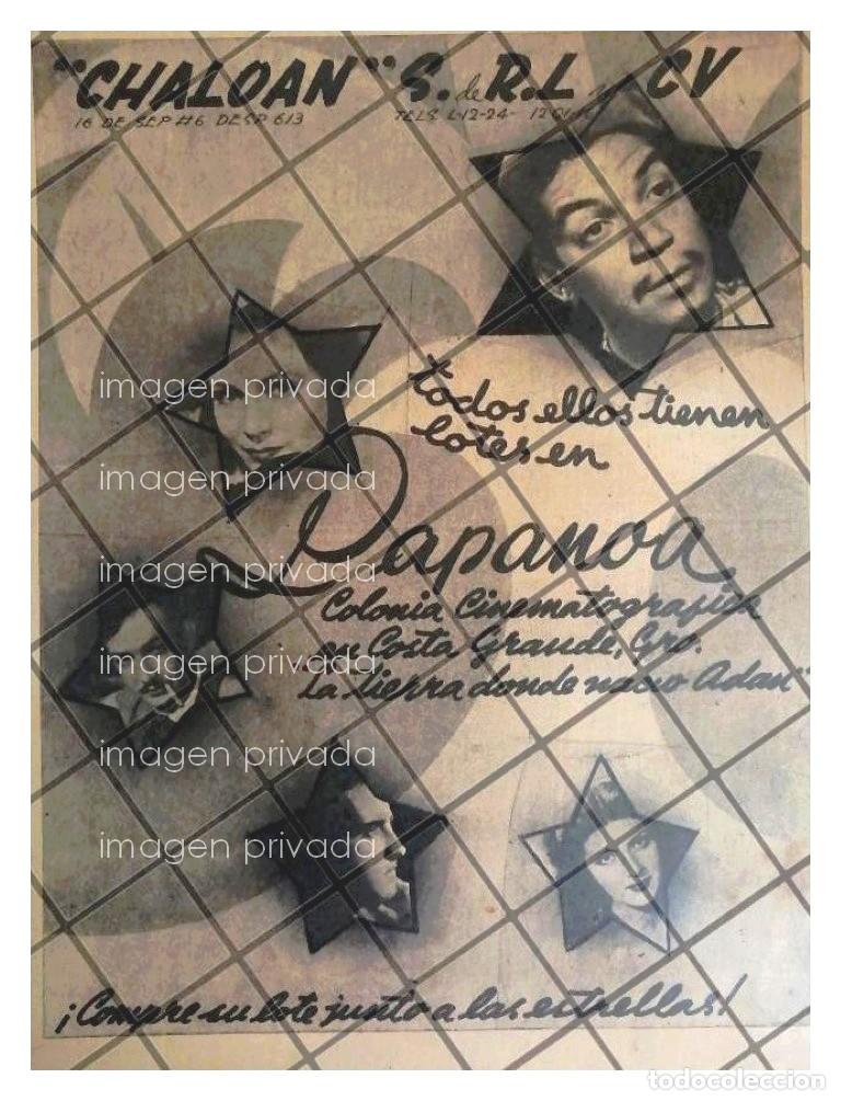 Collectionnisme d'affiches: AFICHE RETRO BAHIAS DE PAPANOA Y ARTISTAS CINE DE ORO 1940S