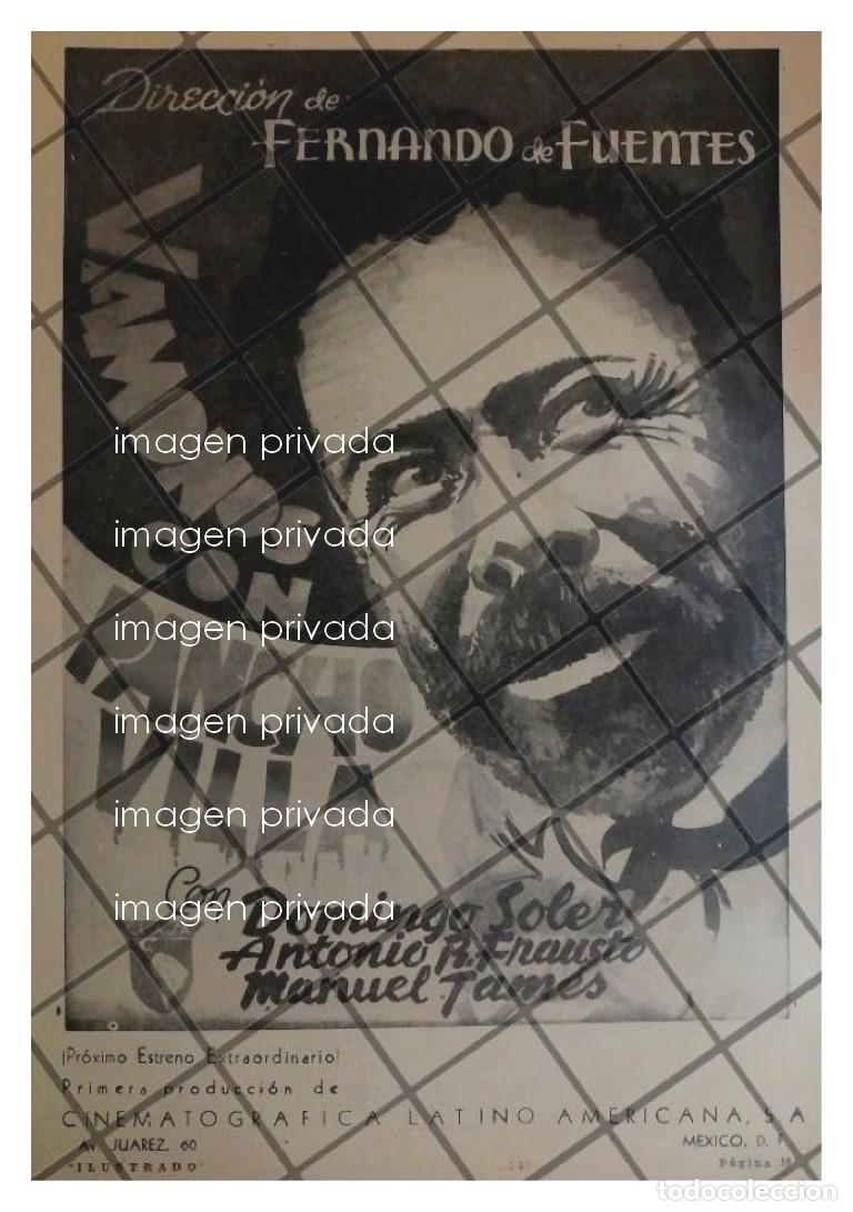 Collectionnisme d'affiches: CARTEL ANTIGUO PELICULA. VAMONOS CON PANCHO VILLA 1936