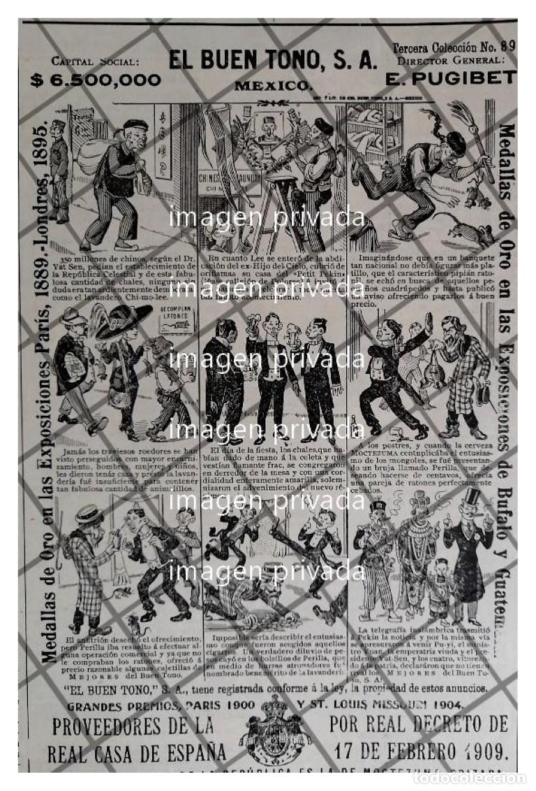 Collectionnisme d'affiches: TIRA COMICA ANTIGUA CIGARRERA EL BUEN TONO 1912 /46
