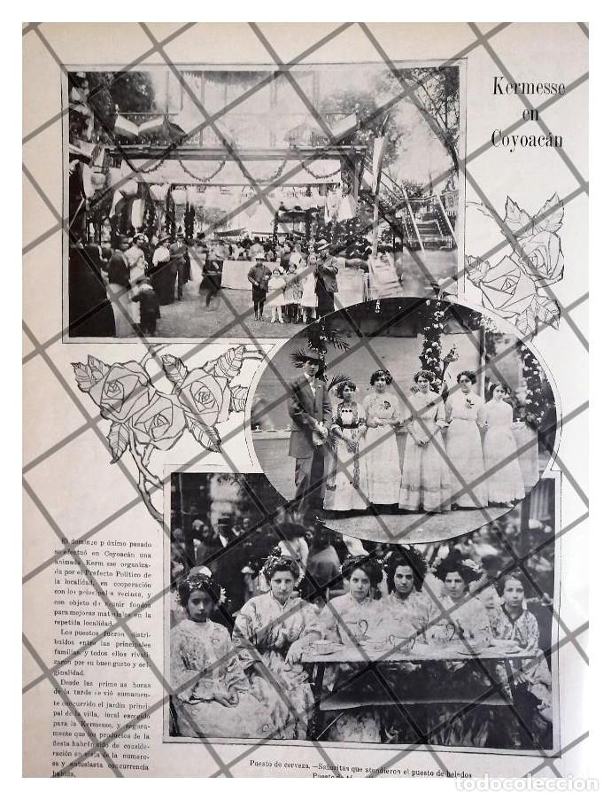Collectionnisme d'affiches: AFICHE ANTIGUO, KERMESSE EN COYOACAN 1911 LPR