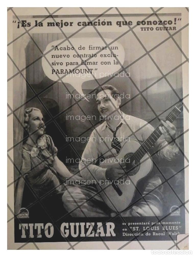 Collectionnisme d'affiches: CARTEL ANTIGUO PELICULA. ST. LUIS BLUES 1939 , TITO GUIZAR