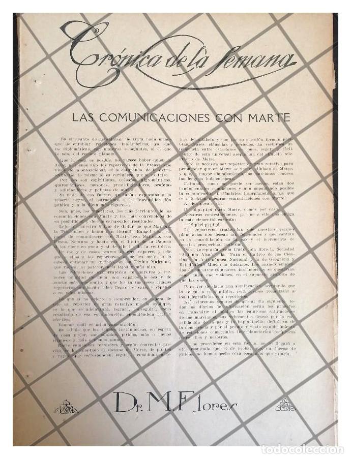 Collectionnisme d'affiches: AFICHE ANTIGUO NOTAS EDITORIALES DR. MANUEL FLORES 1921