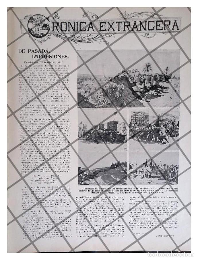 Colecionismo de cartazes: AFICHE RETRO LA GUERRA TURQUIA - ITALIA 1911 LPR