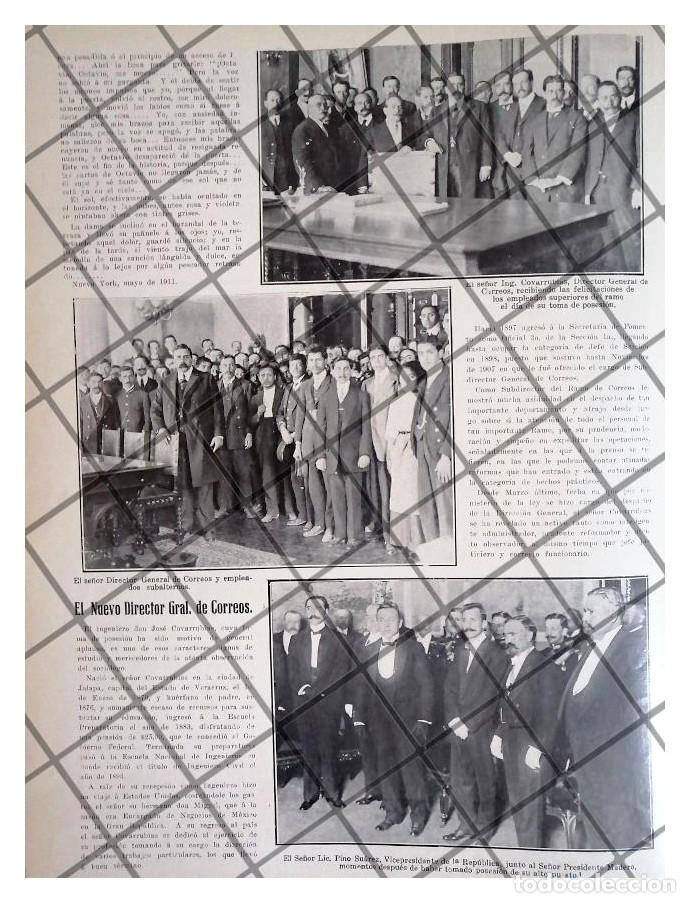 Colecionismo de cartazes: AFICHE RETRO JOSE COVARUBIAS ACOSTA DIRECTOR CORREOS 1911 *R