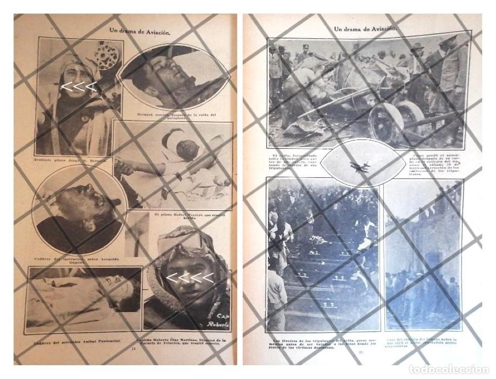 Colecionismo de cartazes: AFICHE ANTIGUO ACCIDENTE DE AVIACION CMDX 1920