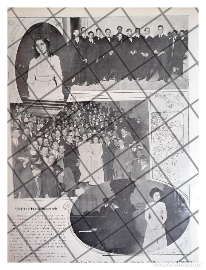 Colecionismo de cartazes: AFICHE ANTIGIO VELADA. ESCUELA NACIONAL PREPARATORIA 1911 *R