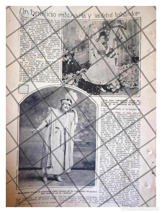 Colecionismo de cartazes: AFICHE ANTIGUO FUNCION A BENEFICIO DE MARIA CONESA 1920