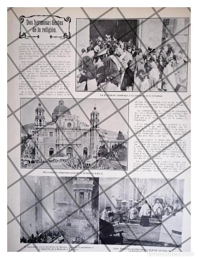 Poster collecting: AFICHE ANTIGUO LA BASILICA DE GUADALUPE 1911 D.F *R