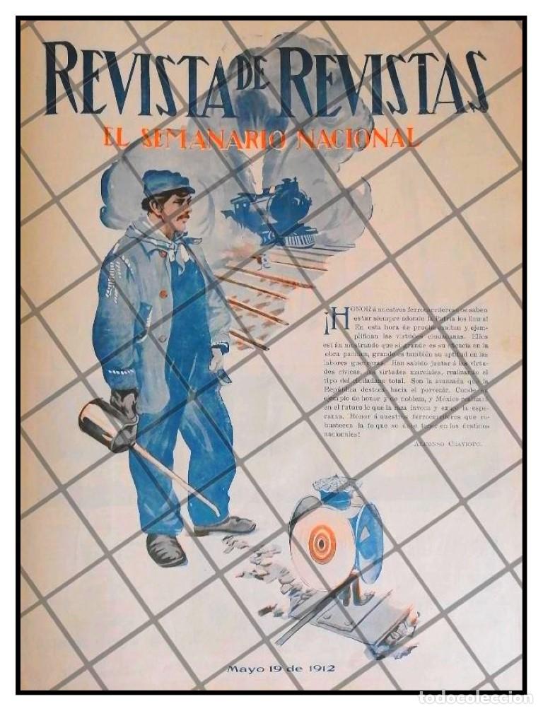 Poster collecting: PORTADA ANTIGUA 1912 FERROCARRILERO MEXICANO