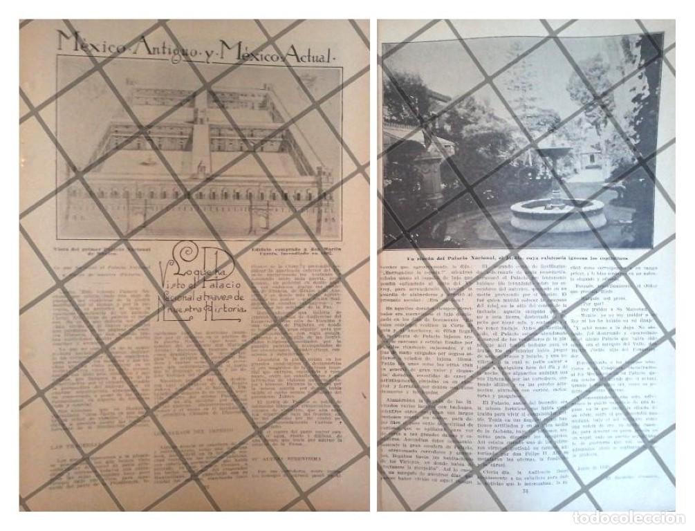 Collectionnisme d'affiches: AFICHE ANTIGUO PALACIO NACIONAL ANTES Y EN 1920