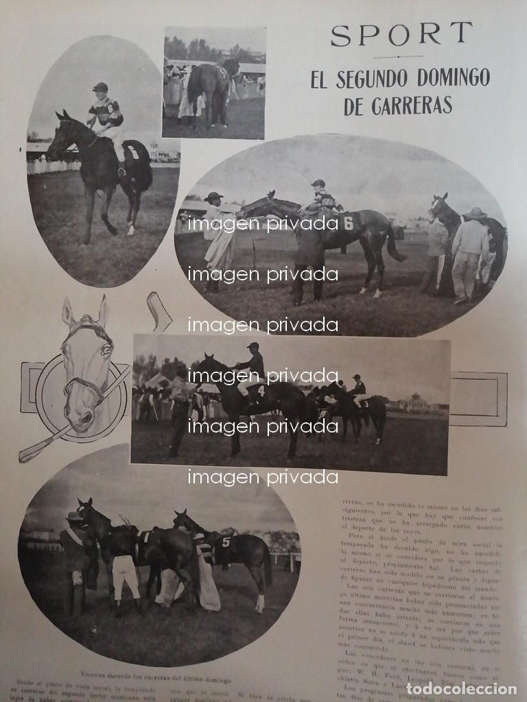 Collectionnisme d'affiches: AFICHE ANTIGUO 2DO DERBY MEXICANO 1911 CARRERAS CABALLOS