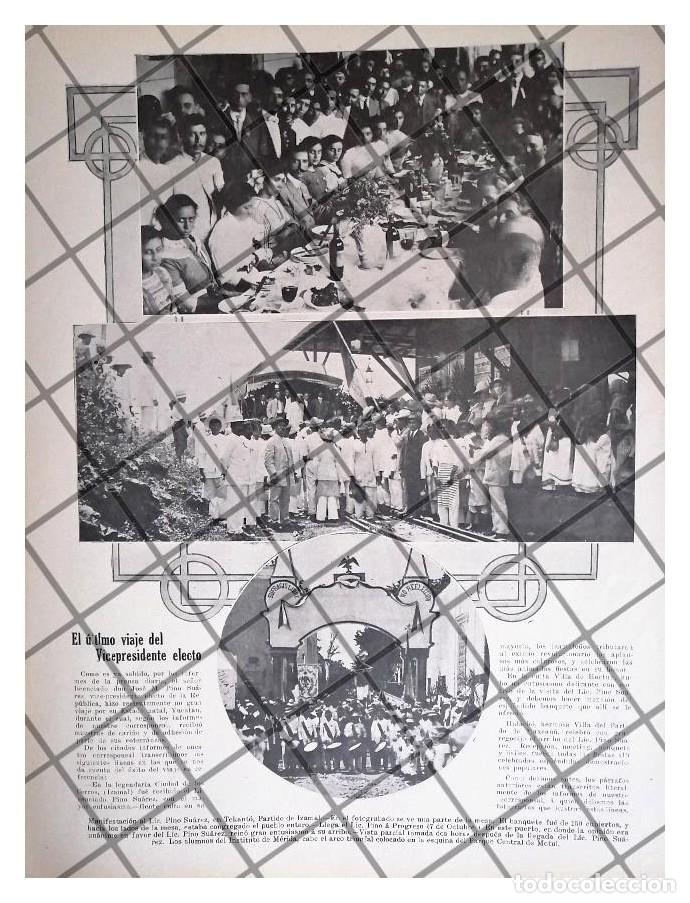 Collectionnisme d'affiches: AFICHE ANTIGUO JOSE M. PINO SUAREZ EN YUCATAN 1911