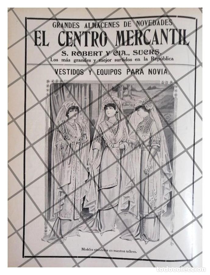 Collectionnisme d'affiches: CARTEL PUBLICITARIO VESTIDOS DE NOVIA CENTRO MERCANTIL 1911