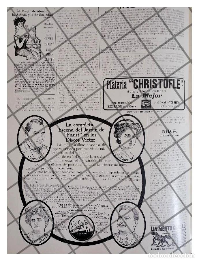 Collectionnisme d'affiches: CARTEL ANTIGUO DISCOS VICTOR, ENRICO CARUSO Y MAS 1911 *R