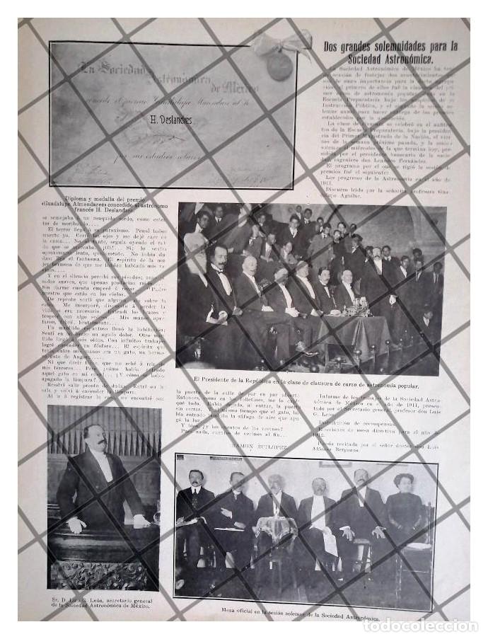 Collectionnisme d'affiches: AFICHE ANTIGIO SOCIEDAD ASTRONOMICA 1911 ESC. PREPARATORIA
