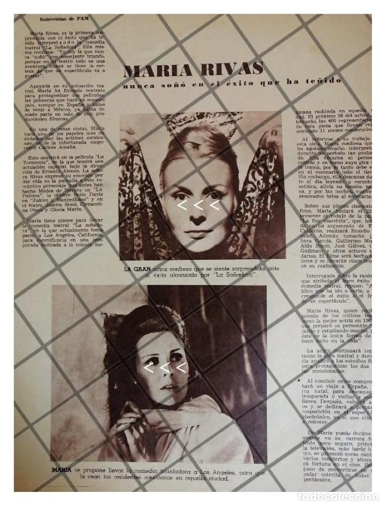 Sammeln von Plakaten: AFICHE ANTIGUO INICIOS DE LA ACTRIZ MARIA RIVAS 1960s