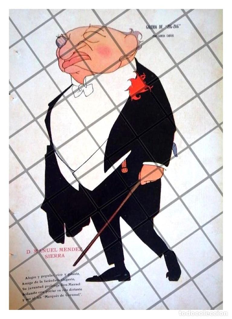 Sammeln von Plakaten: CARICATURA ANTIGUA MANUEL MENDEZ SIERRA 1920 POR CABRAL