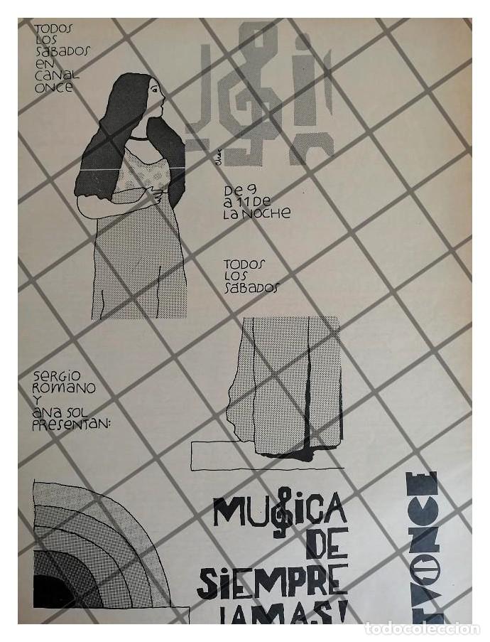 Sammeln von Plakaten: PUBLICIDAD RETRO TELEVISORA TV ONCE. 1979 SERGIO ROMANO 3