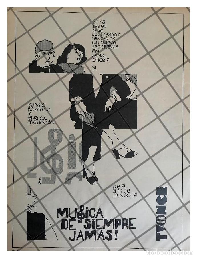 Sammeln von Plakaten: PUBLICIDAD RETRO TELEVISORA TV ONCE. 1979 SERGIO ROMANO