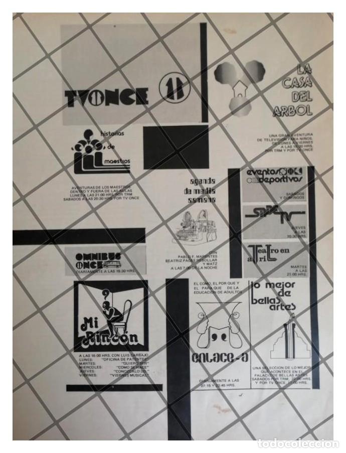 Sammeln von Plakaten: PUBLICIDAD RETRO TELEVISORA TV ONCE PROGRAMACION 1980