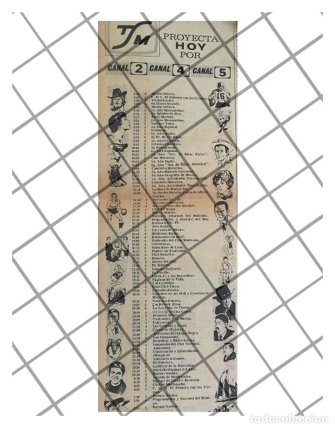 Coleccionismo de carteles: PUBLICIDAD RETRO TELESISTEMA MEXICANO 1969 MENU
