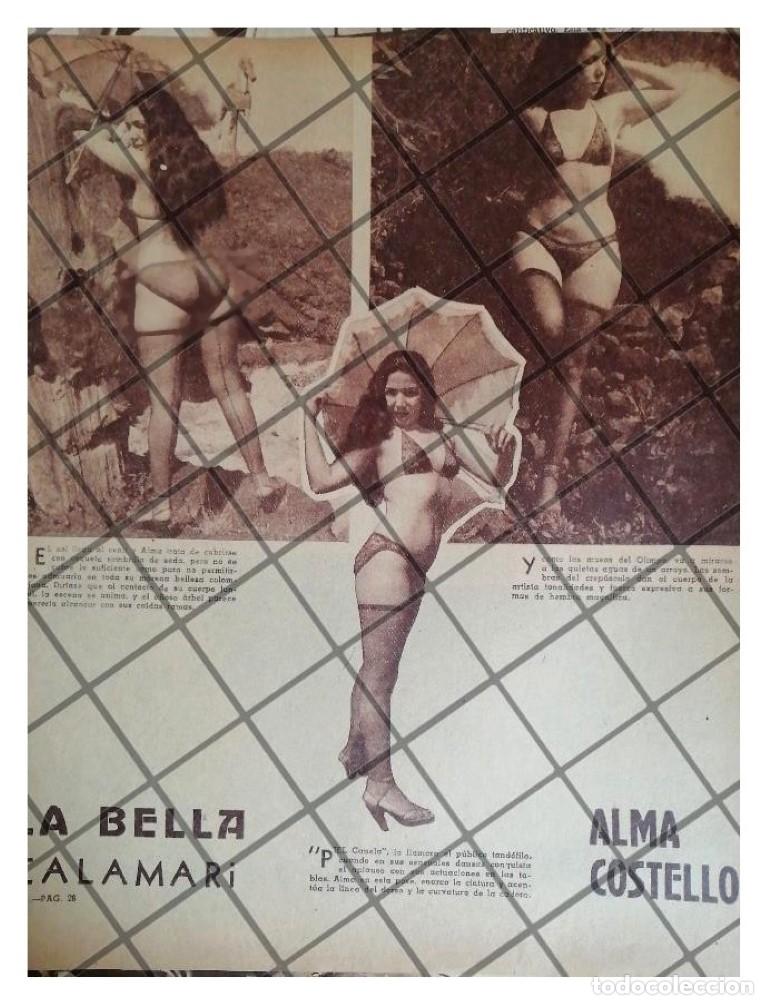 Sammeln von Plakaten: AFICHE ANTIGUO LA VEDETTE ALMA COSTELLO EN MEXICO 1953