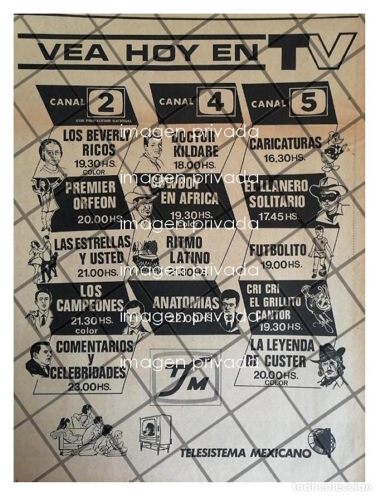 Sammeln von Plakaten: AFICHE RETRO TELESISTEMA MEXICANO. PROGRAMAS 1969