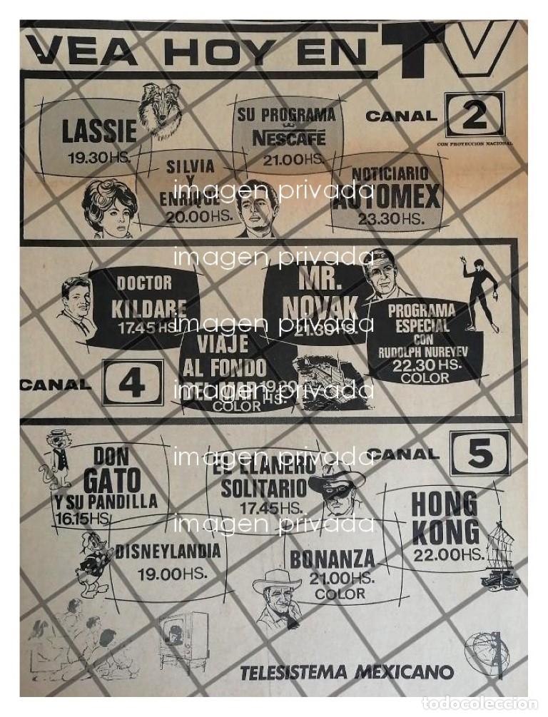 Sammeln von Plakaten: PUBLICIDAD RETRO. TELEVISA Y SU PROGRAMACION 1968