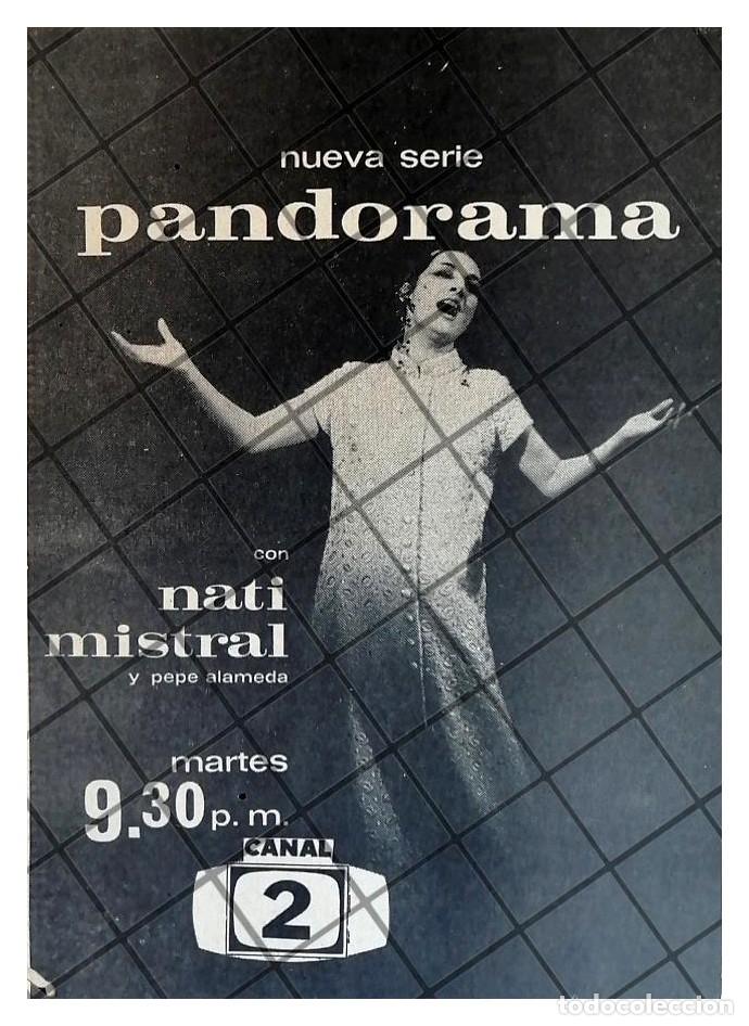 Poster collecting: AFICHE RETRO TELEVISA PROGRAMA PANDORAMA NATI MISTRAL CH.