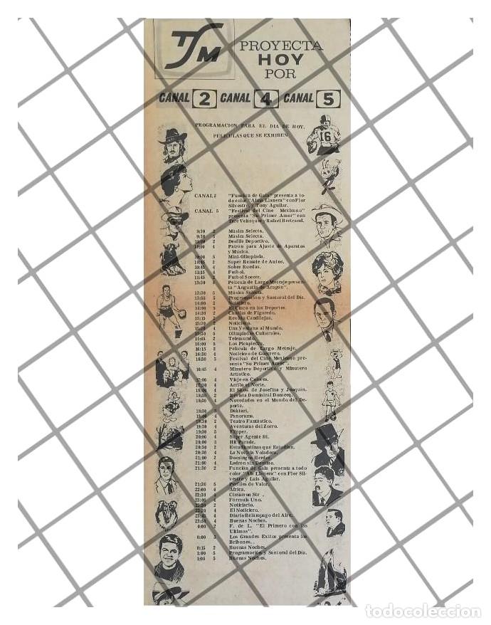 Coleccionismo de carteles: PUBLICIDAD RETRO TELESISTEMA MEXICANO 1969 MENU 10