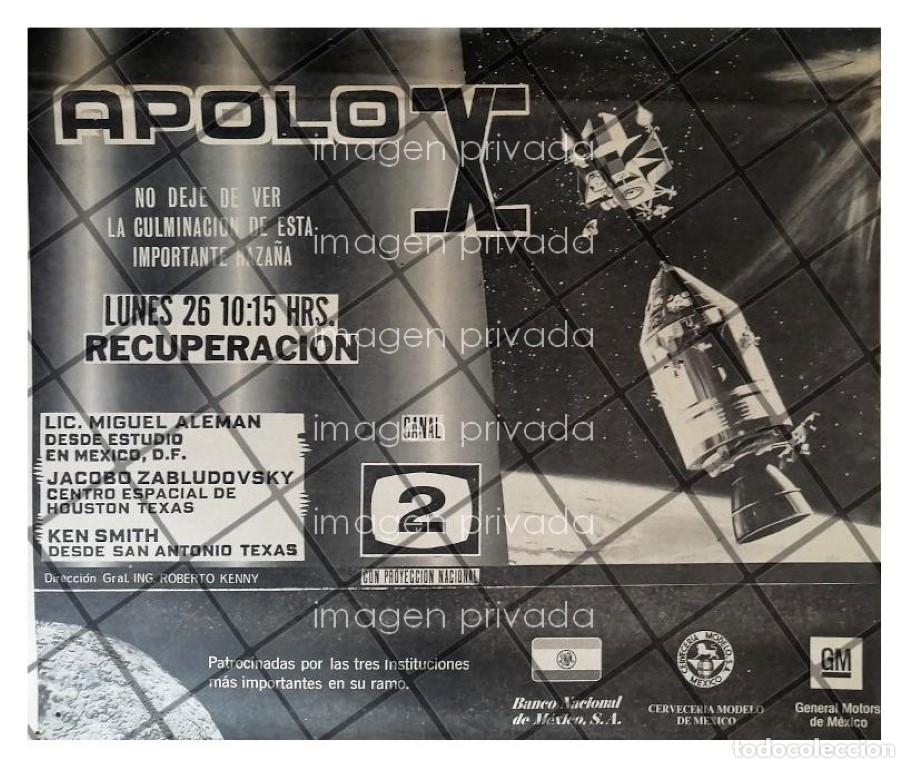 Sammeln von Plakaten: AFICHE RETRO TELEVISA. ALUNIZAJE DEL APOLO X 1969