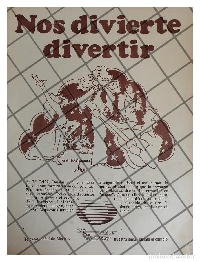 Sammeln von Plakaten: PUBLICIDAD ANTIGUA TELEVISORA. TELEVISA 1973 /30