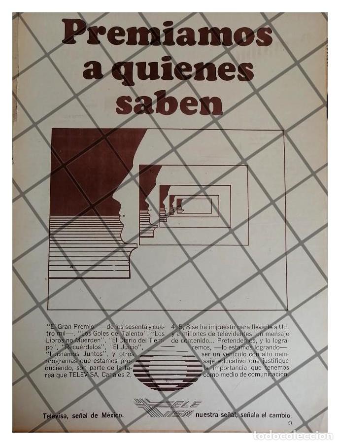 Sammeln von Plakaten: PUBLICIDAD ANTIGUA TELEVISORA. TELEVISA 1973 /29