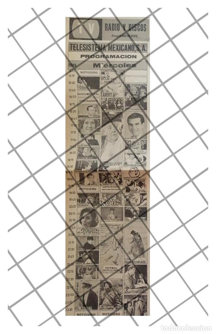 Coleccionismo de carteles: PUBLICIDAD RETRO TELESISTEMA MEXICANO 1969 MENU 33