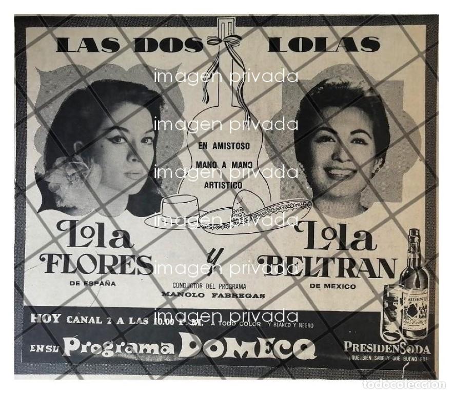 Sammeln von Plakaten: AFICHE RETRO TELEVISA. LOLA BELTRAN Y LOLA FLORES 1969
