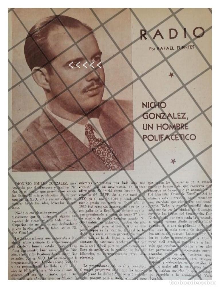 Sammeln von Plakaten: AFICHE ANTIGUO. EL LOCUTOR NICHO GONZALEZ 1952