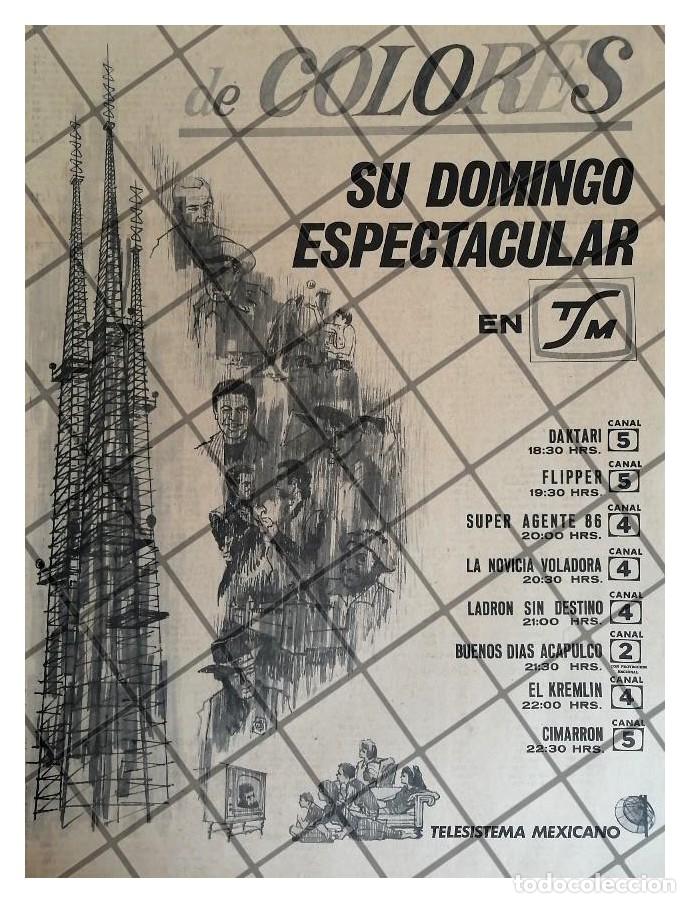 Sammeln von Plakaten: PUBLICIDAD ANTIGUA TELESISTEMA MEXICANO PROGRAMAS 1969 29